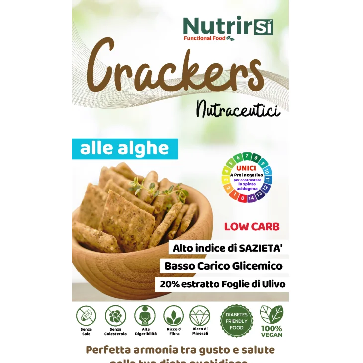 Nutrirsi NutriCracker Alghe Cracker salato a basso indice glicemico 250 g