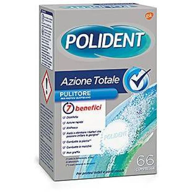 Polident Azione Totale Pulitore per protesi dentarie 66 Compresse