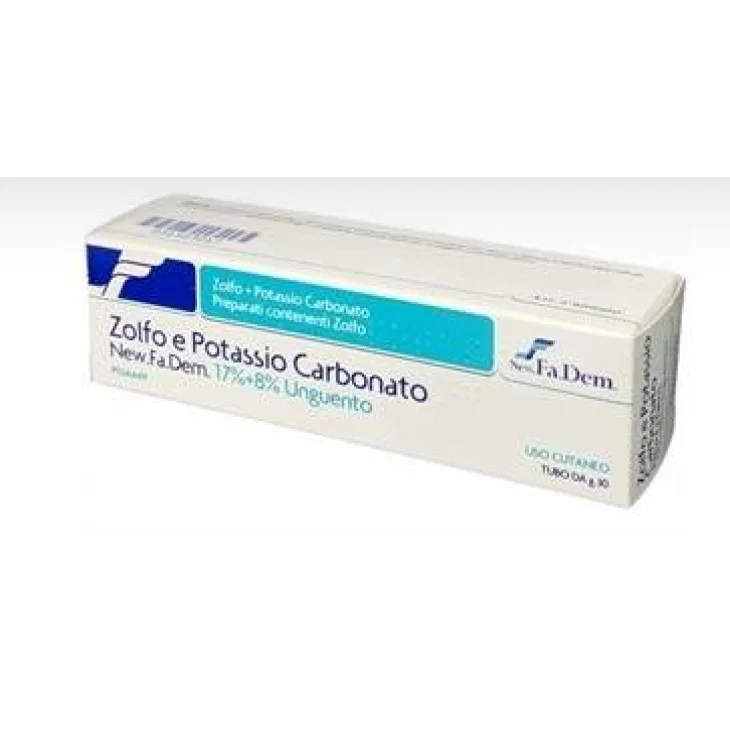 Zolfo E Potassio Carbonato New.fa.dem. 17% + 8% Unguento 30g