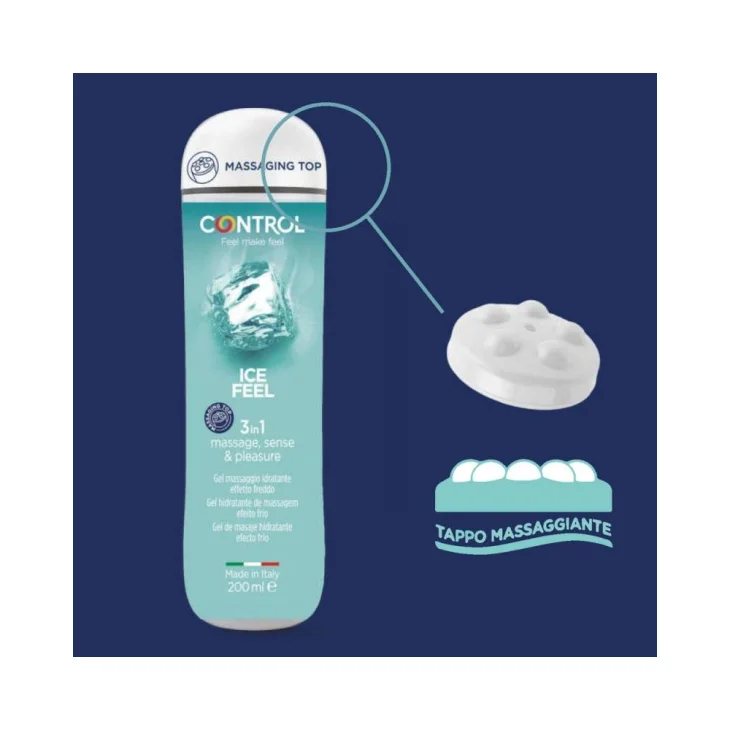 Control Ice Feel Massage Gel Lubrificante Effetto Freddo 200 ml