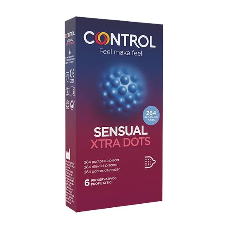 Control Non Stop Xtra Dots Preservativi 6 pezzi