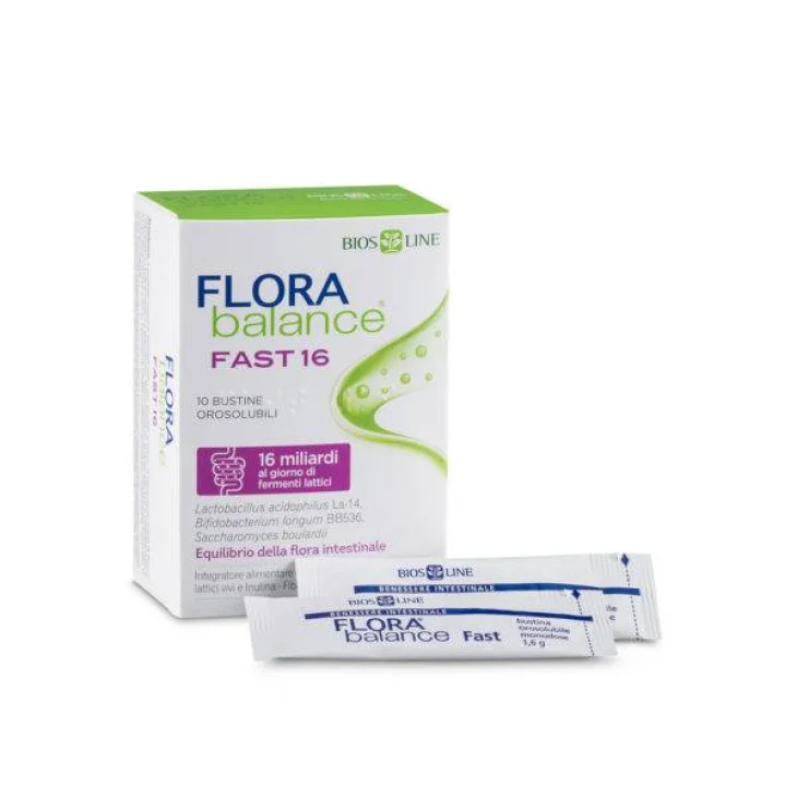 Bios Line Florabalance Fast Integratore per la Flora Intestinale 10 bustine