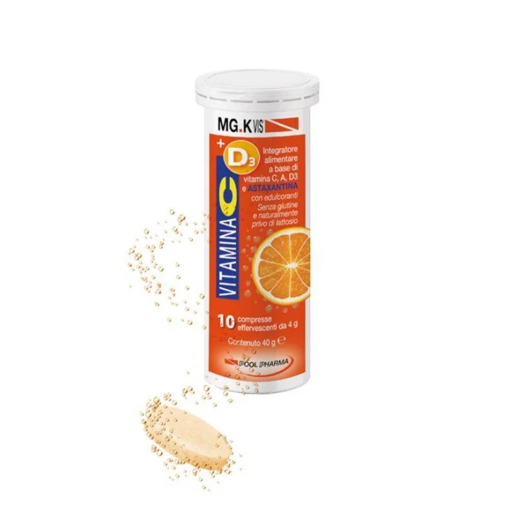 MGK Vis Vitamina C + D3 Integratore per il Sistema Immunitario 10 compresse