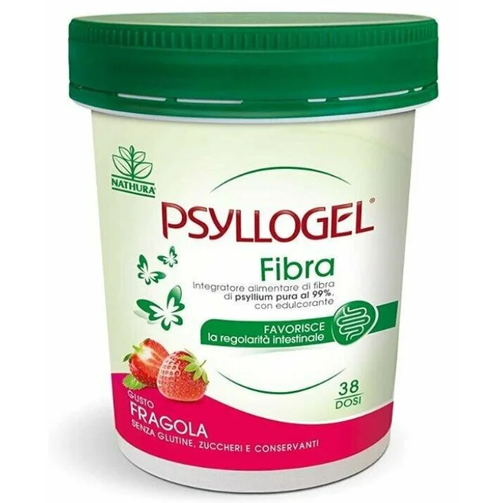 Nathura Psyllogel Fibra Integratore per il Benessere Intestinale 170 g Gusto Fragola