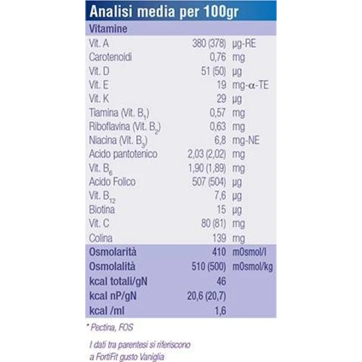 Nutricia Fortifit Vaniglia Integratore per il Recupero Muscolare 280 G