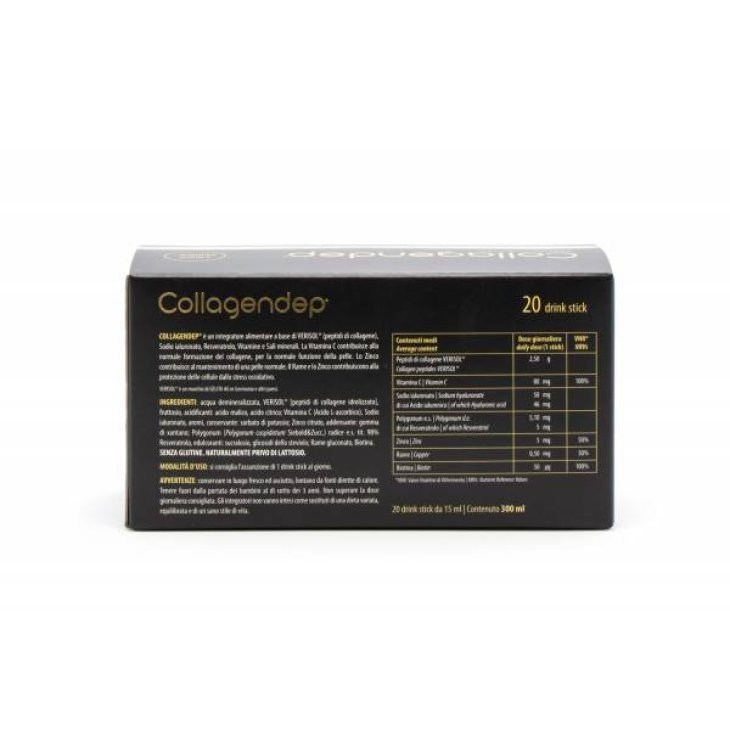 Collagendep Beauty Cocktail Integratore per la Pelle 20 Drink Stick da 15 ml