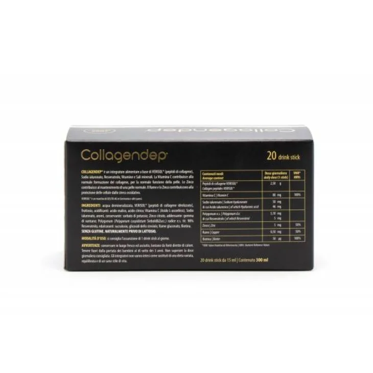 Collagendep Beauty Cocktail Integratore per la Pelle 20 Drink Stick da 15 ml