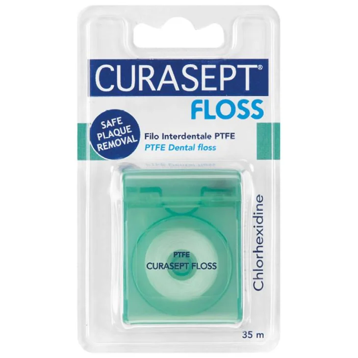 Curasept Floss Ptfe Tape Clorexidina Filo interdentale 35 M