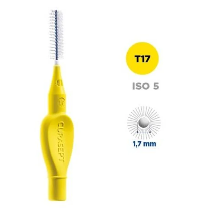 Curasept Proxi T17 Giallo/yellow Scovolino per gli spazi interdentali 5 pezzi