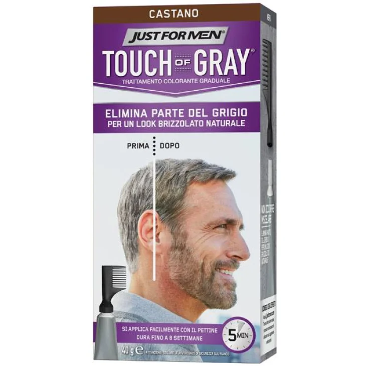 Just For Men Touch of Gray Tinta per capelli uomo Castano 40 g