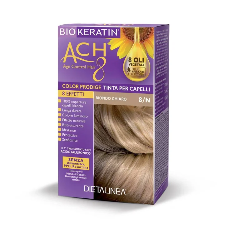 BioKeratin ACH8 Color Prodige 8/N Tinta Capelli Biondo Chiaro