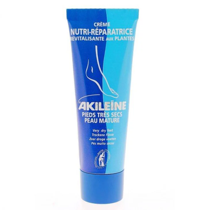 Akileine Crema Blu Riparatrice e Rigenerante per Piedi Secchi 50 ml