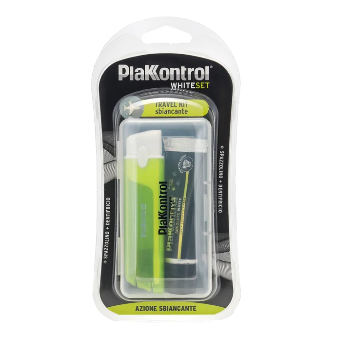 Plakkontrol White Set Travel Kit per la tua Igiene Orale 1 Pezzo