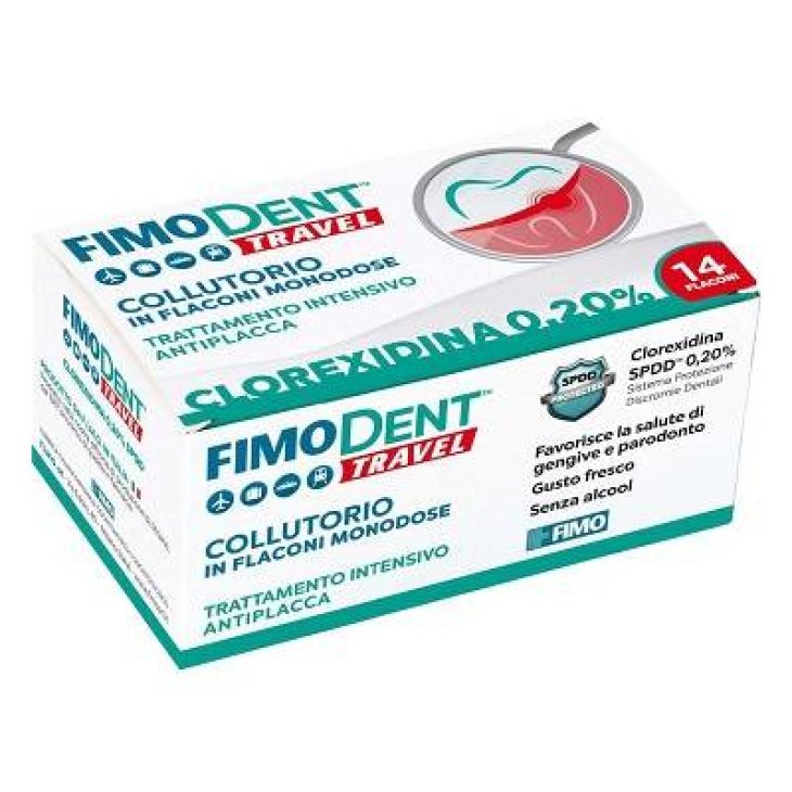 Fimodent Travel Collutorio Clorexidina 0,20% 14 Flaconcini Monodose 10 ml