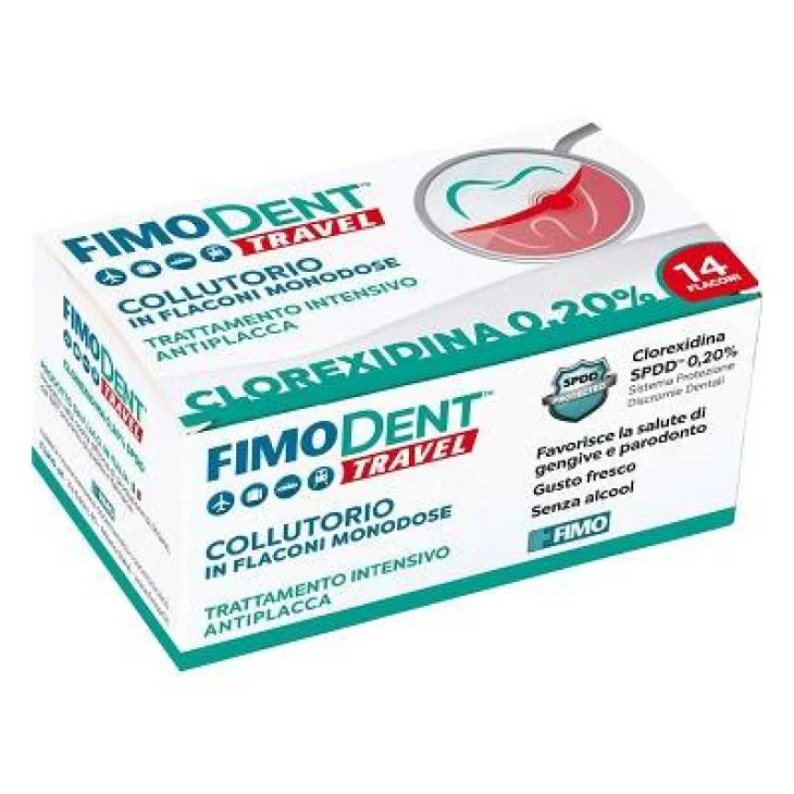 Fimodent Travel Collutorio Clorexidina 0,20% 14 Flaconcini Monodose 10 ml