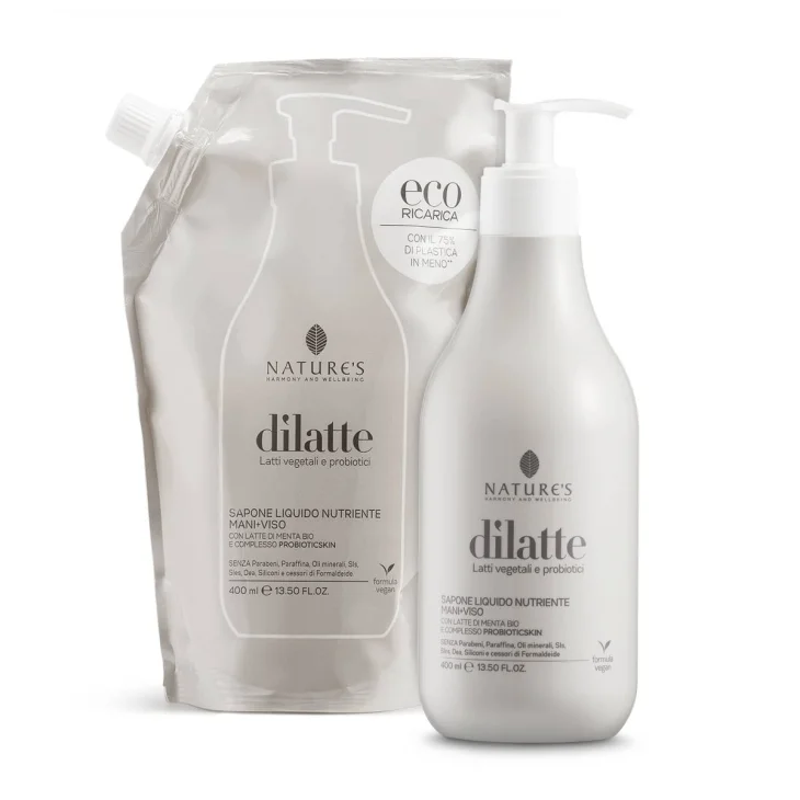 Nature's DiLatte Sapone Liquido Nutriente Mani e Viso 400 ml