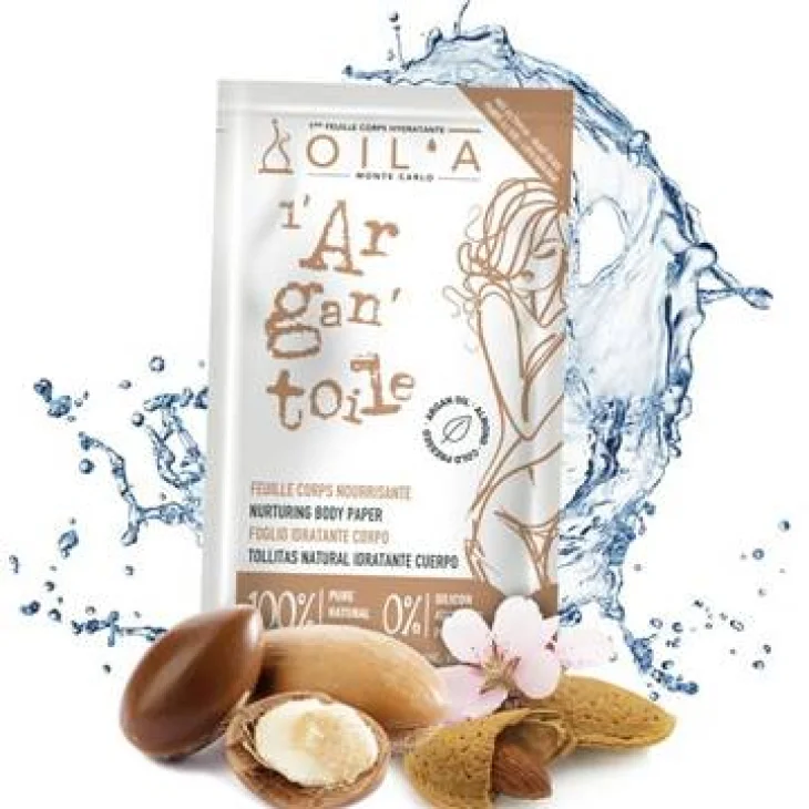 Oil'a' L'argan Toile Foglio Idratante Naturale Corpo Con Olio Di Argan Puro 4,9 Ml