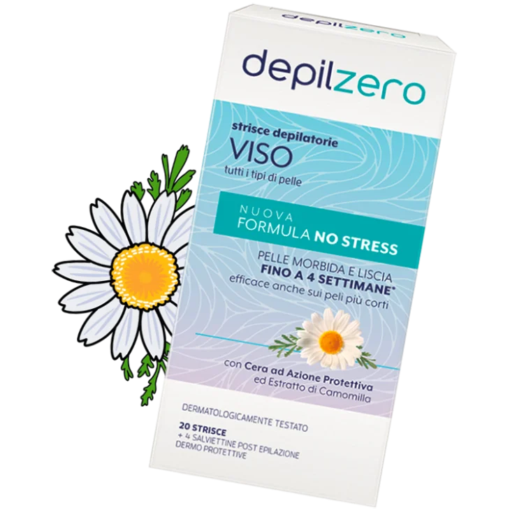 Depilzero Strisce Depilatorie Viso 20 pezzi