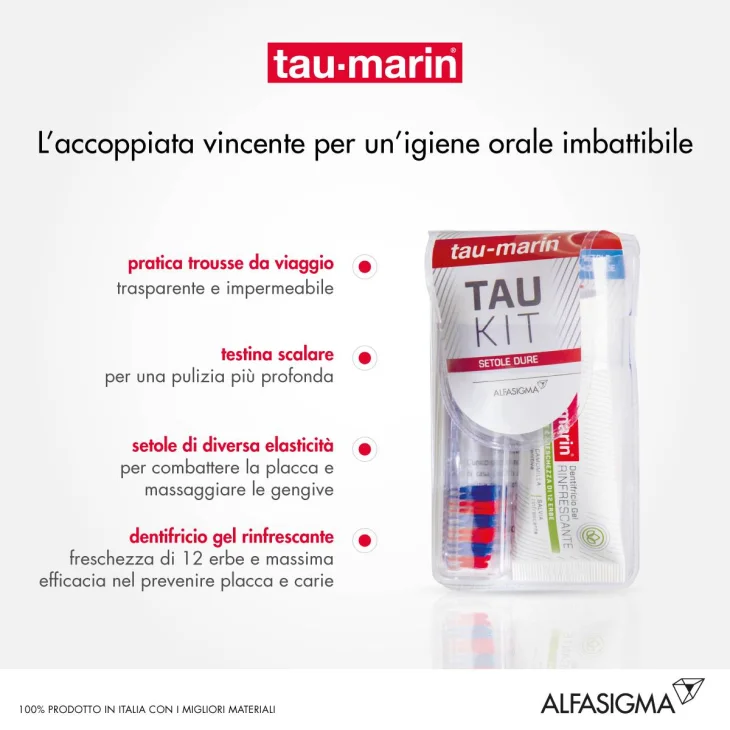 Tau Marin Kit da Viaggio Spazzolino e Dentifricio