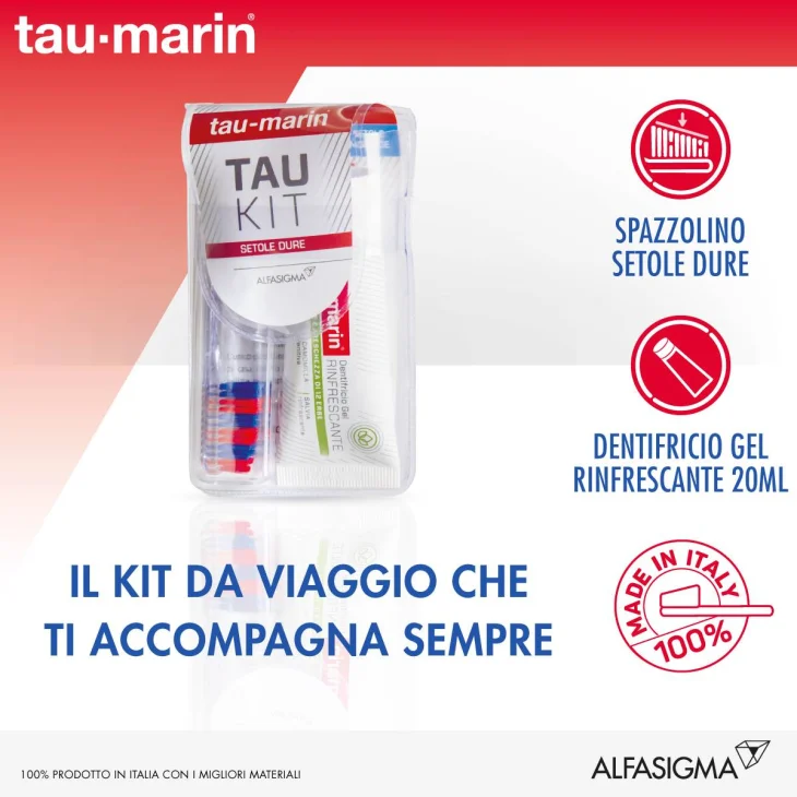 Tau Marin Kit da Viaggio Spazzolino e Dentifricio