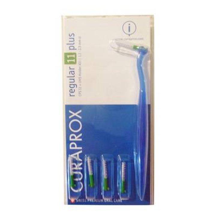 Curaprox Regular 11 Plus Spazzolino Con 5 Scovolini + Supporto
