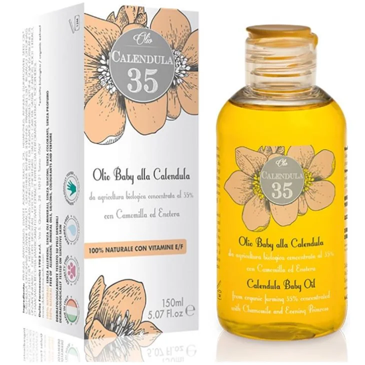 Calendula 35 Olio Baby nutriente per le pelli delicate dei bambini 150 ml