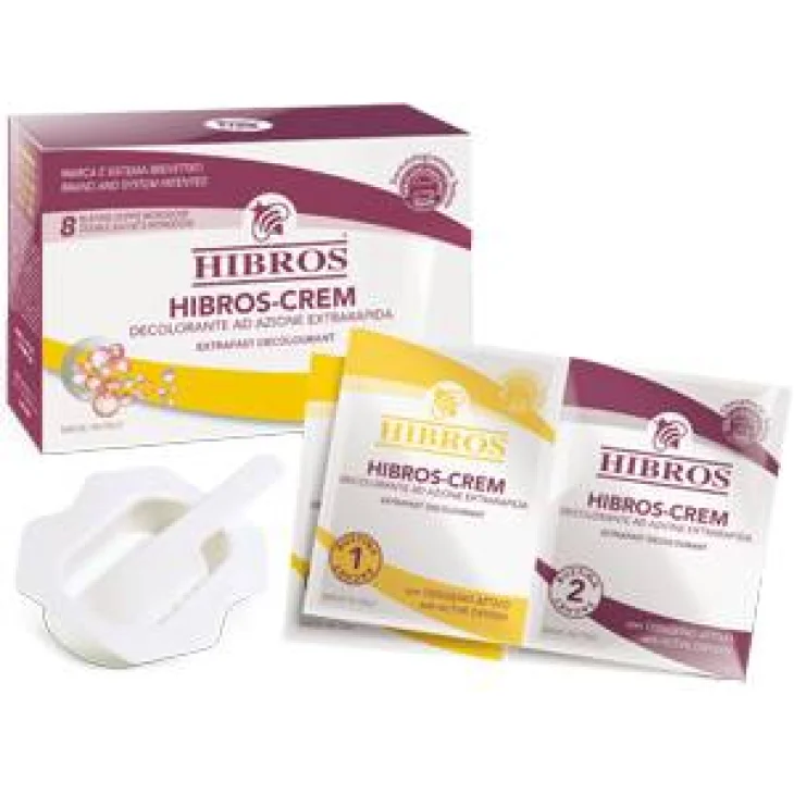 Hibros Crema Decolorante Extrarapida per capelli 8 bustine monodose