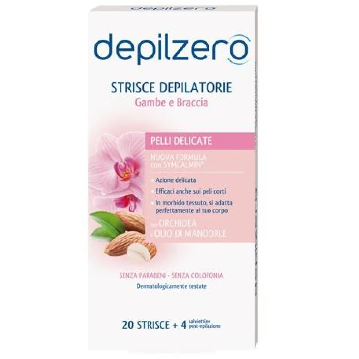 Depilzero Strisce Depilatorie Gambe Braccia 20 pezzi