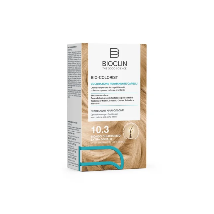 Bioclin Bio-Colorist Colorazione Permanente Capelli Biondo Chiarissimo Extra Dorato 10.3