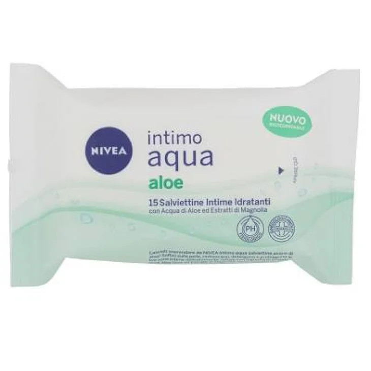 Nivea Intimo Aqua Aloe Salviettine 15 Pezzi