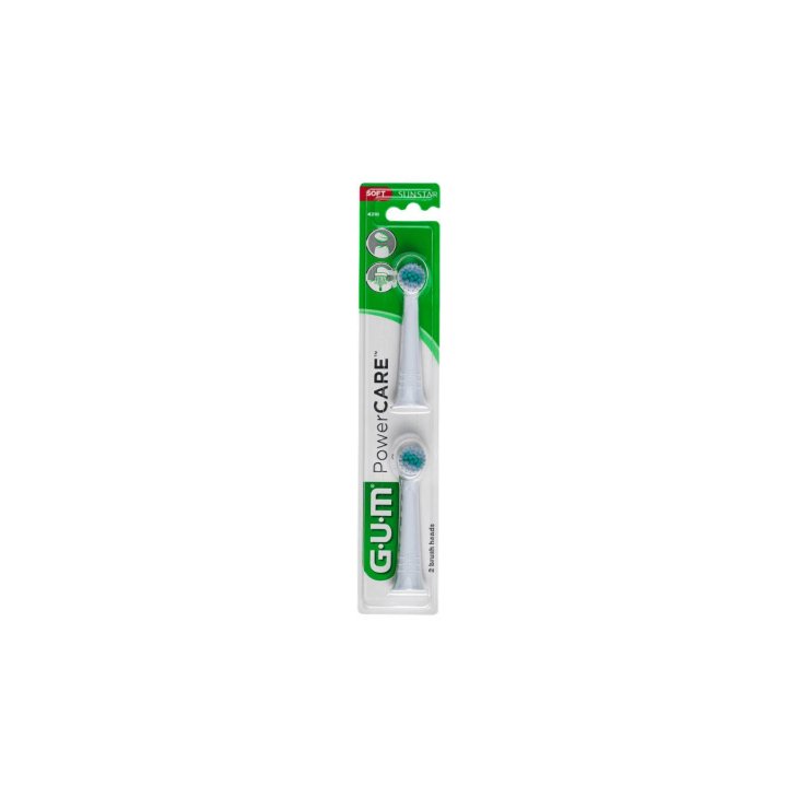 Gum Powercare Ricariche per Spazzolino Elettrico 2 testine