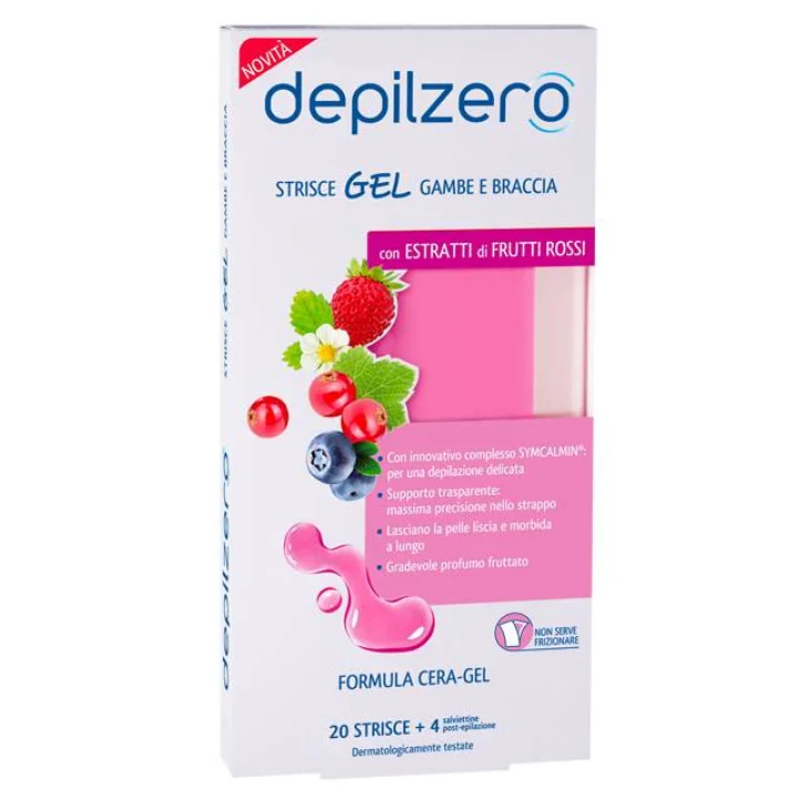 Depilzero Strisce Depilatorie in Gel Gambe Braccia 20 pezzi