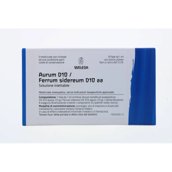 WELEDA AURUM D10 FERRUM SIDEREUM D10 8 FIALE DA 1 ML L'UNA