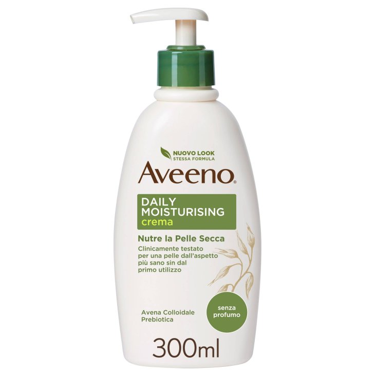 Aveeno Crema Idratante Corpo Daily Moisturizing per Pelli Normali e Pelli Secche Senza Profumo 300ml