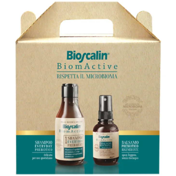 BIOSCALIN BIOMACTIVE COFANETTO NATALE SHAMPOO EVERYDAY PREBIOTICO 200 ML + BALSAMO PREBIOTICO RIGENERANTE 100 ML