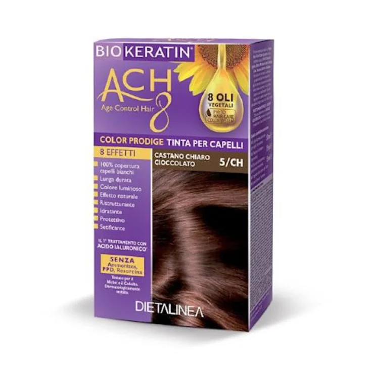 Biokeratin Ach8 Tinta Per Capelli 5/ca Castano Chiaro Caramello