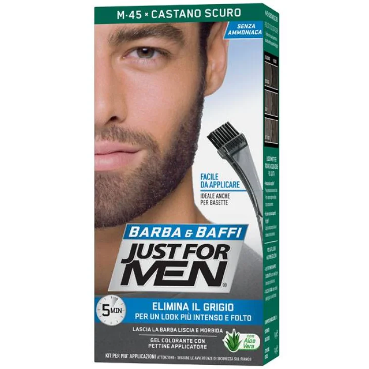Just For Men Barba&Baffi Tinta per Barba Colore Castano Scuro 14 g