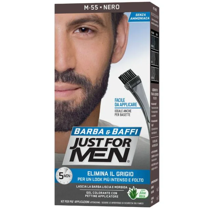 Just For Men Barba&Baffi Tinta per Barba Colore Nero