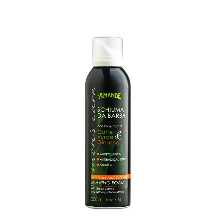 L'Amande Man's Care Schiuma da barba idratante per pelli delicate 200 ml