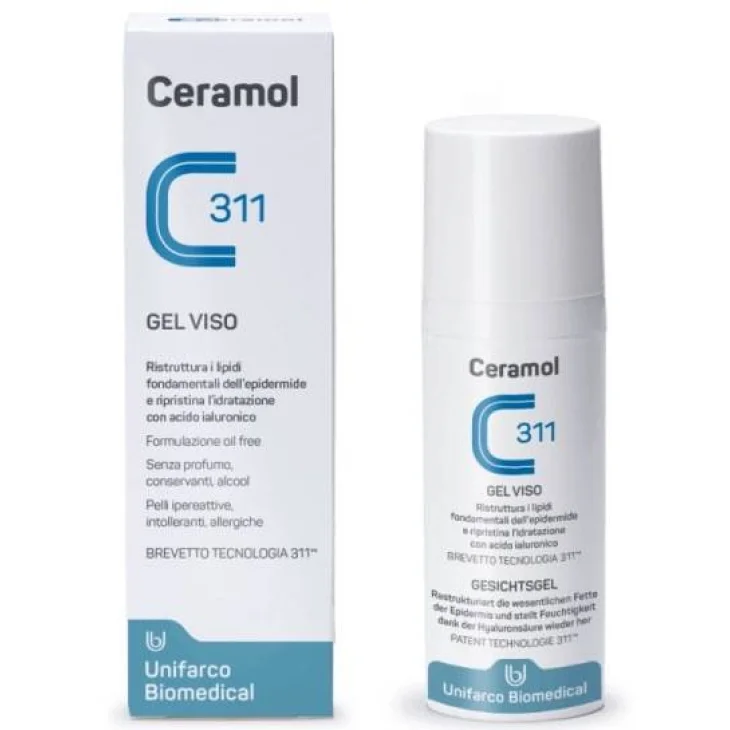 Ceramol Gel Viso Idratante Lenitivo 50 ml