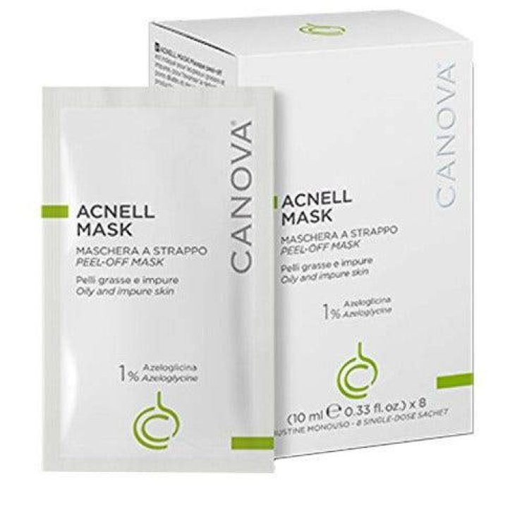 Canova Acnell Mask Maschera per pelli grasse e impure 8 Buste x 10 ml
