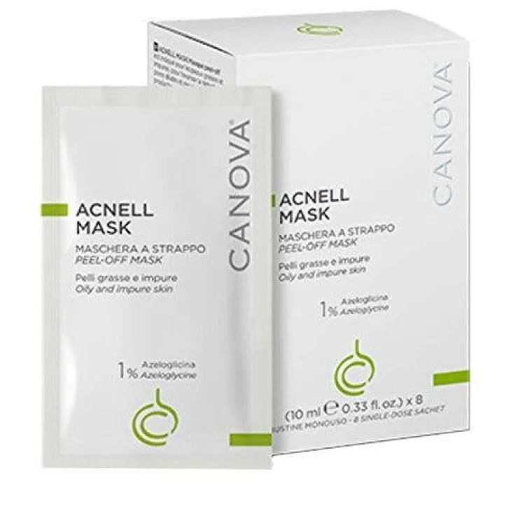 Canova Acnell Mask Maschera per pelli grasse e impure 8 Buste x 10 ml
