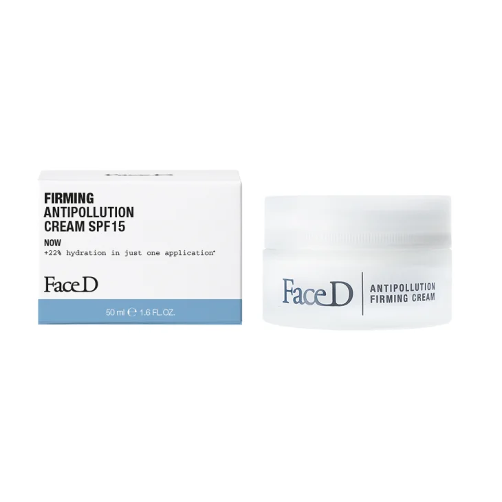 Face D Firming Antipollution Cream SPF15 Crema giorno per viso e collo, rassodante, idratante e anti-inquinamento con SPF15