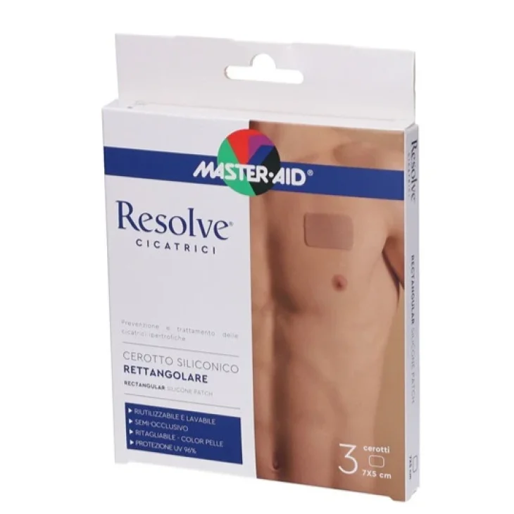 Resolve Cicatrici Skin SPF50+ Protezione adesiva 3 Protezioni da 7x5 cm