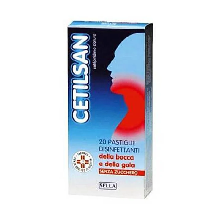 Cetilsan 20 Pastiglie Disinfettanti per Bocca e Gola 3 mg senza zucchero