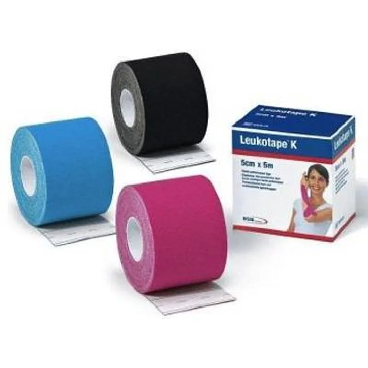 Leukotape K Benda adesiva per taping fisioterapico 5 cm x 5 m Colore Rosa