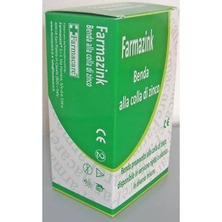 Farmacare Benda Medicata elastica con Ossido di Zinco cm10x10m 1 Pezzo