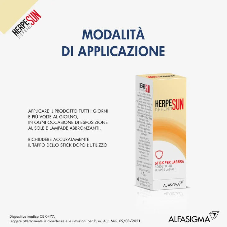 HerpeSun Defend Stick per labbra contro herpes labiale 5 ml