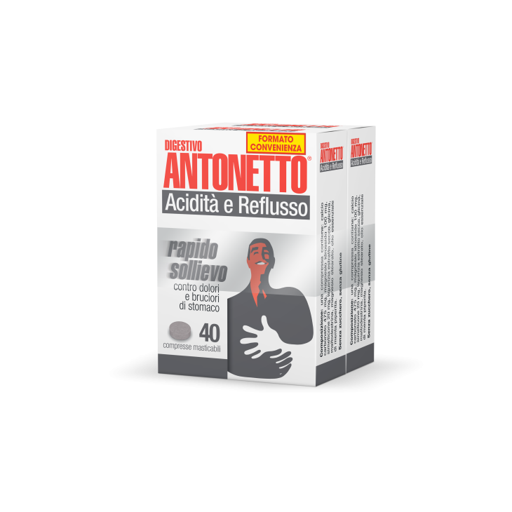 Digestivo Antonetto Acidità e Reflusso 80 Compresse Masticabili