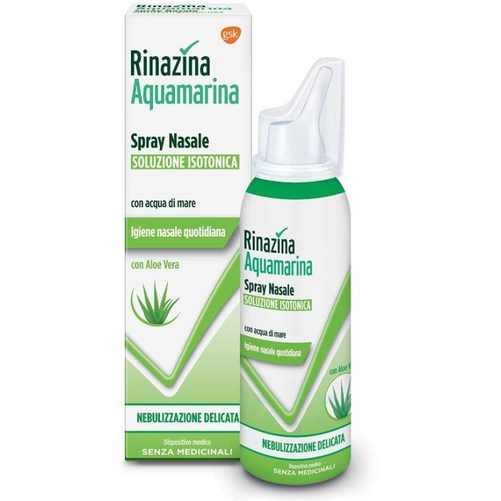 Rinazina Aquamarina Isotonica Aloe Spray Nebulizzazione Delicata 100 ml